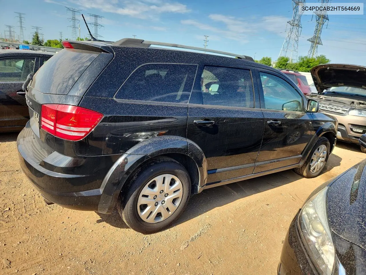 2017 Dodge Journey Se VIN: 3C4PDCAB2HT564669 Lot: 61495466