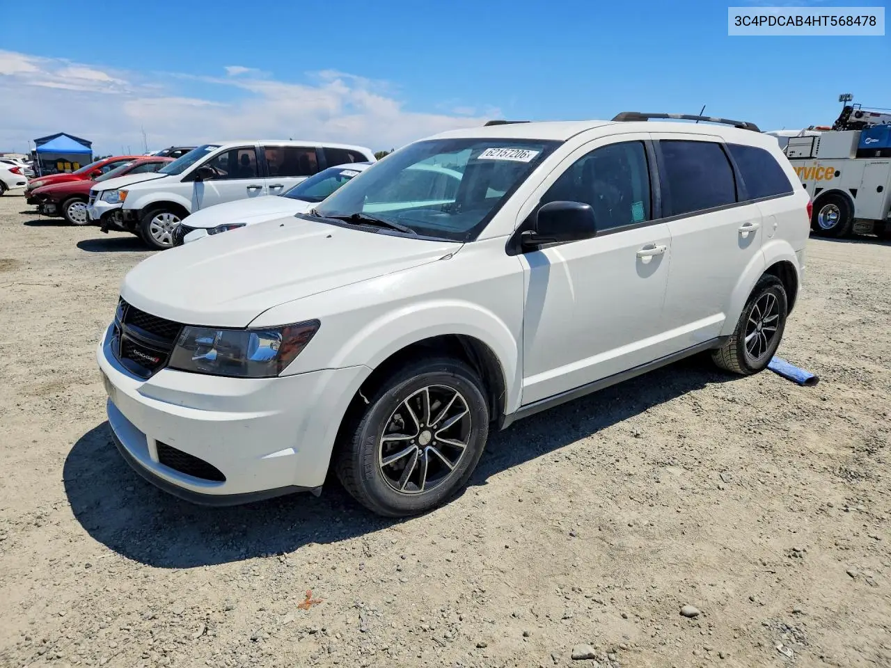 2017 Dodge Journey Se VIN: 3C4PDCAB4HT568478 Lot: 62157206