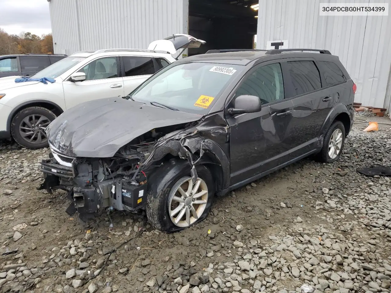 2017 Dodge Journey Sxt VIN: 3C4PDCBG0HT534399 Lot: 90992305