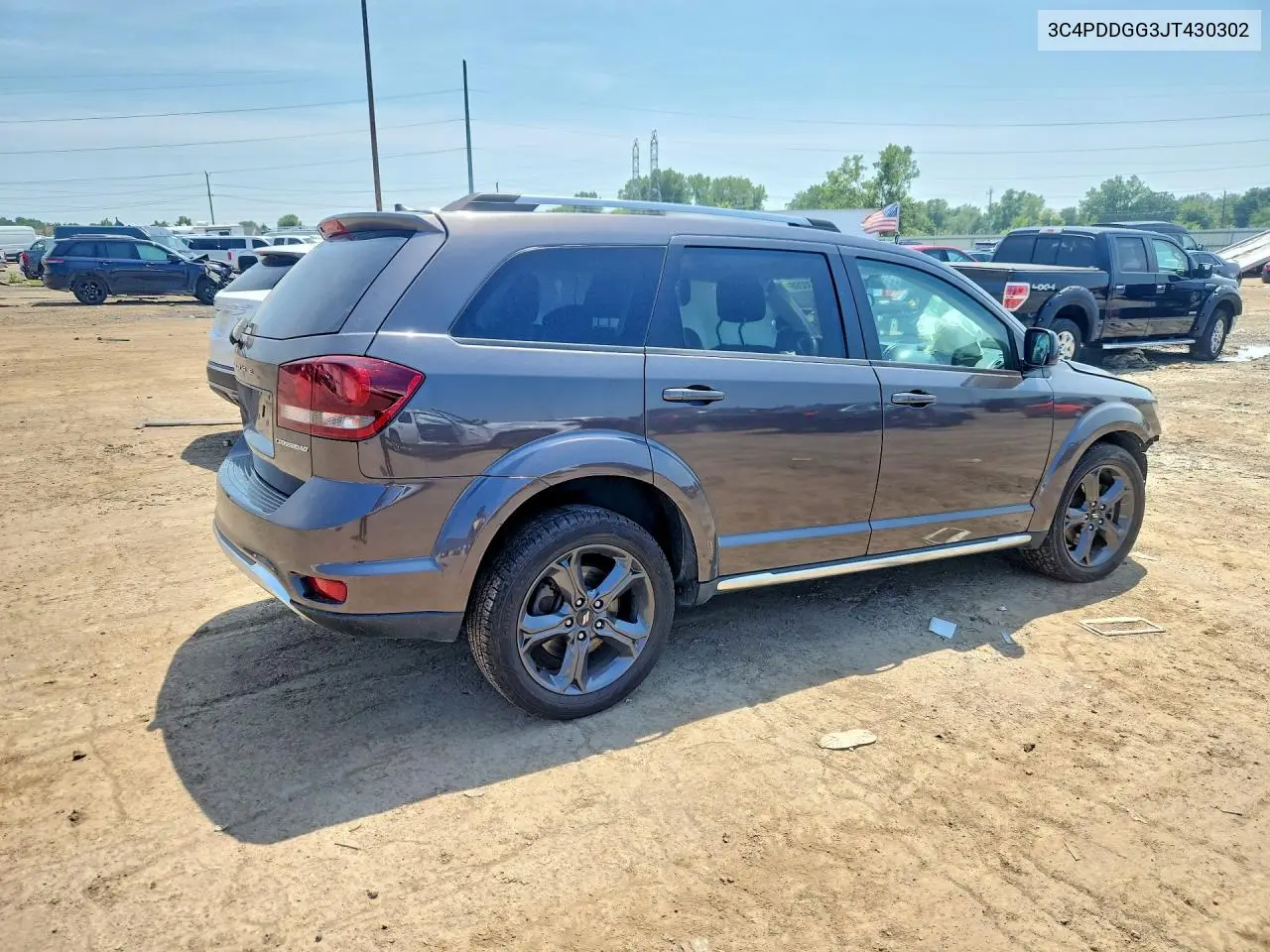 2018 Dodge Journey Crossroad VIN: 3C4PDDGG3JT430302 Lot: 60230266