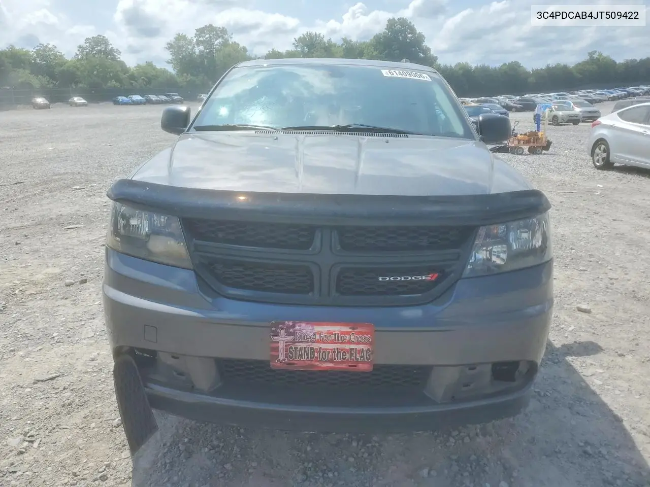 2018 Dodge Journey Se VIN: 3C4PDCAB4JT509422 Lot: 61409006