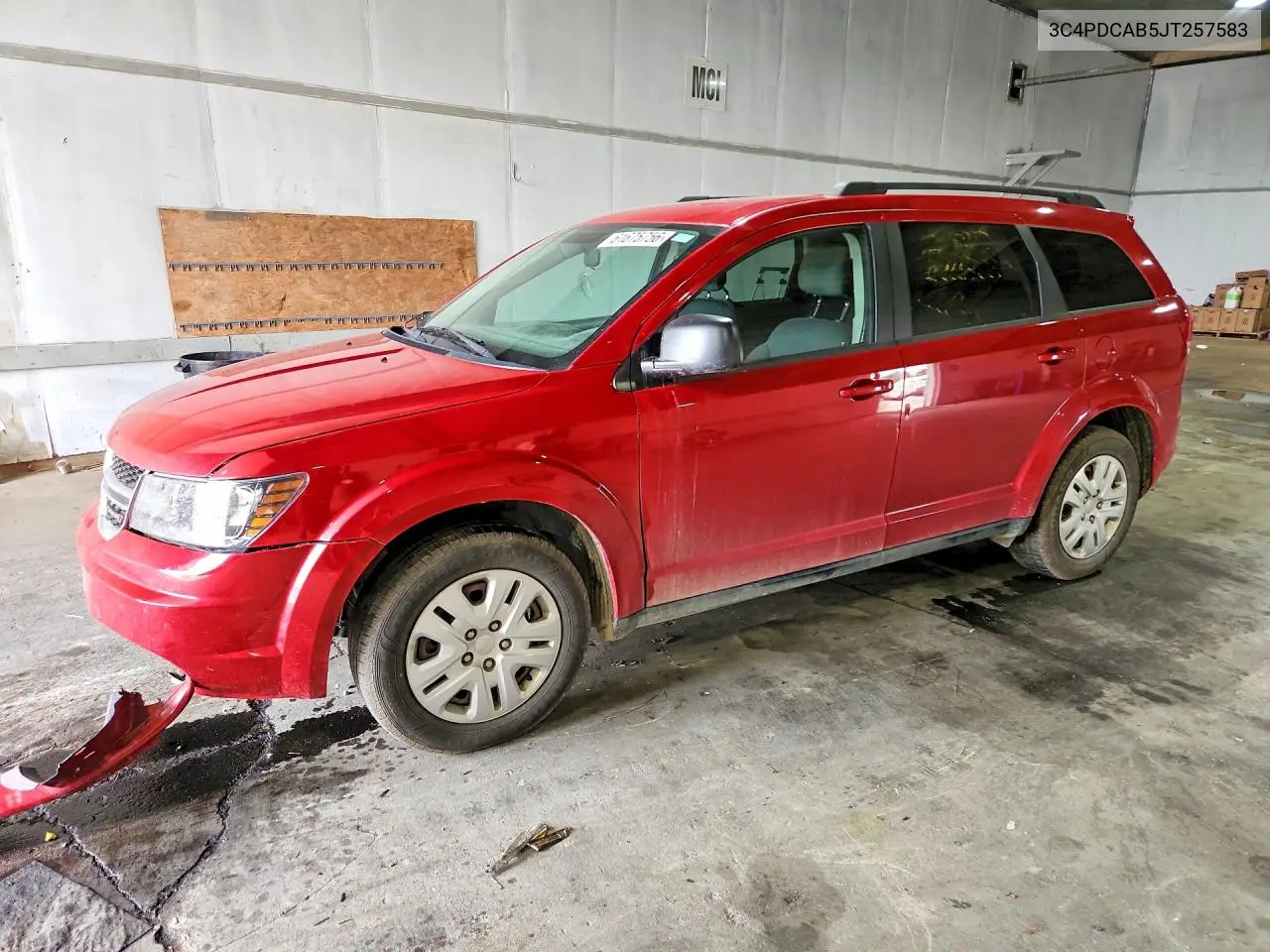 2018 Dodge Journey Se VIN: 3C4PDCAB5JT257583 Lot: 61675756