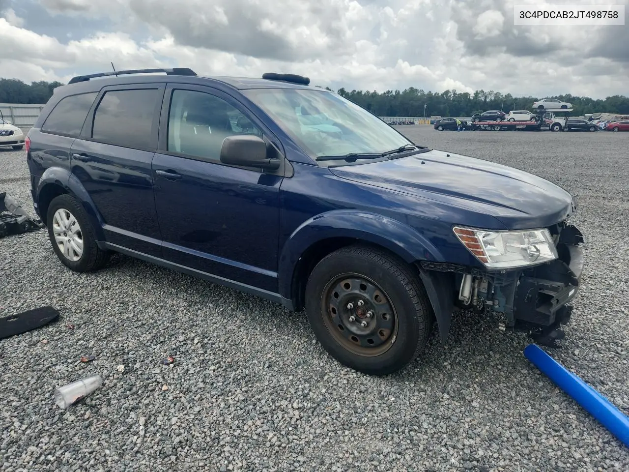 2018 Dodge Journey Se VIN: 3C4PDCAB2JT498758 Lot: 61849146