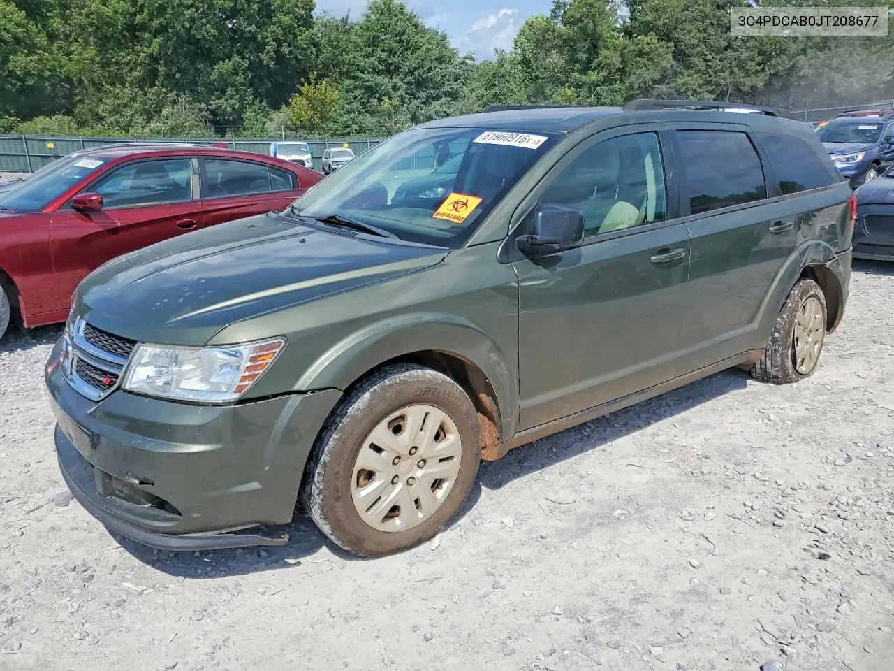 2018 Dodge Journey Se VIN: 3C4PDCAB0JT208677 Lot: 61960916