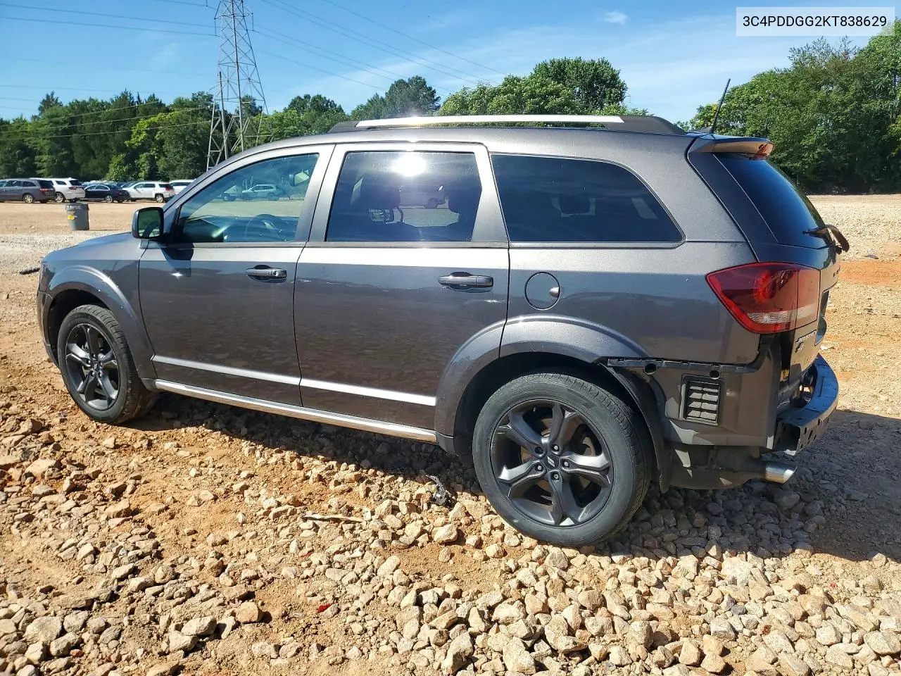 2019 Dodge Journey Crossroad VIN: 3C4PDDGG2KT838629 Lot: 58235946