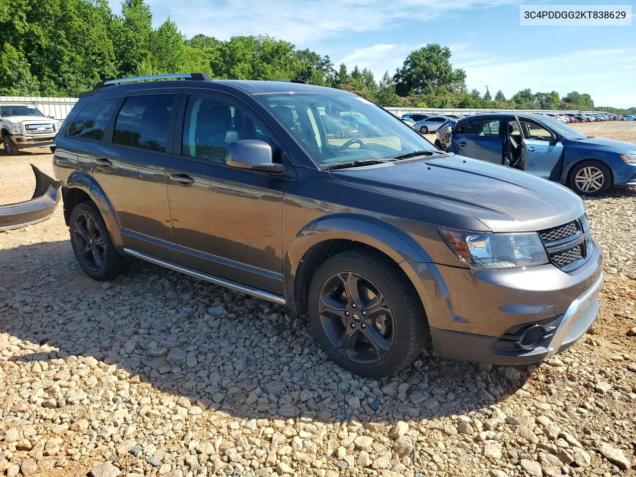 2019 Dodge Journey Crossroad VIN: 3C4PDDGG2KT838629 Lot: 58235946