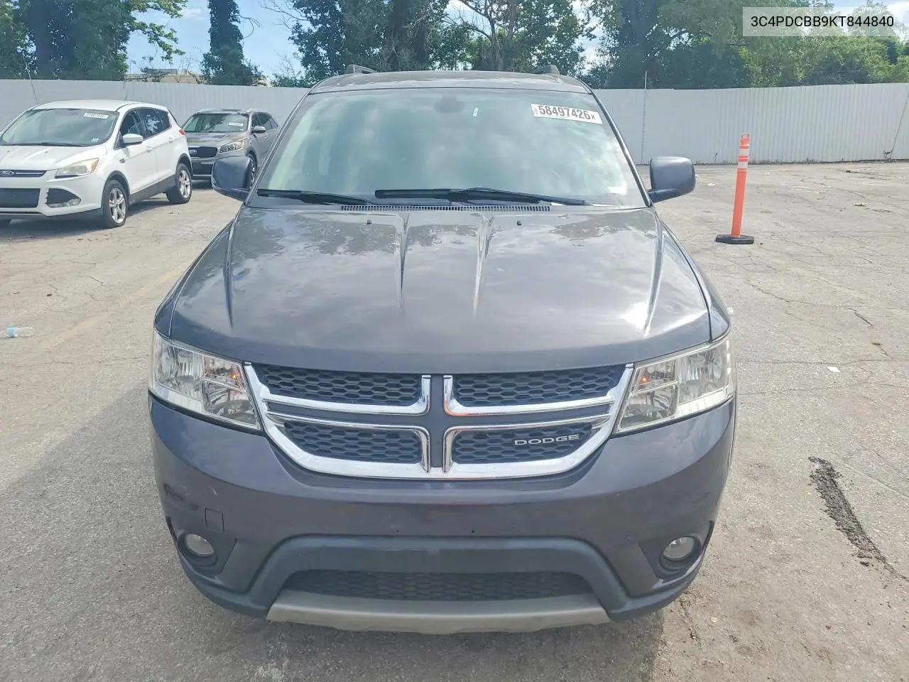 2019 Dodge Journey Se VIN: 3C4PDCBB9KT844840 Lot: 58497426