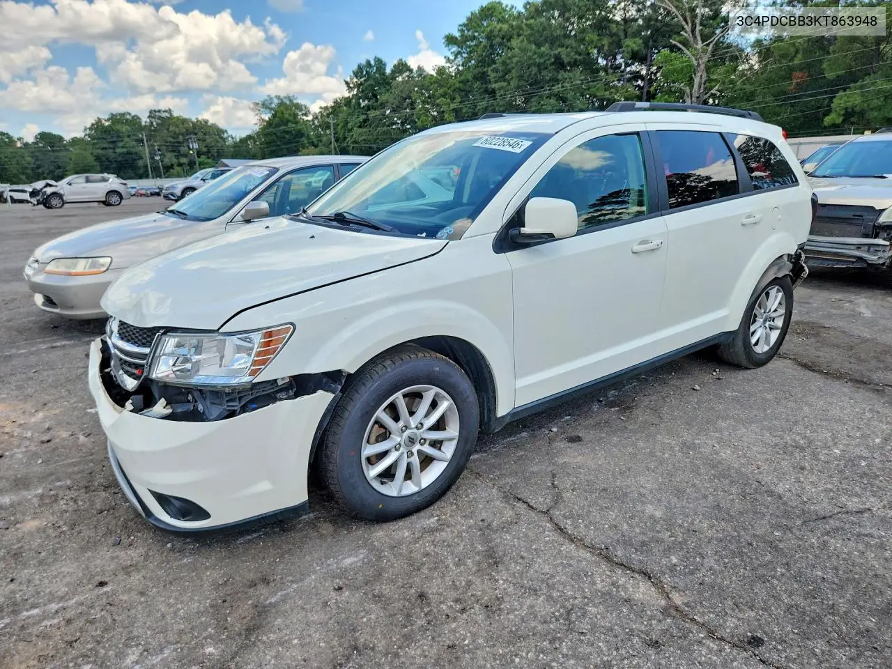 2019 Dodge Journey Se VIN: 3C4PDCBB3KT863948 Lot: 60228546
