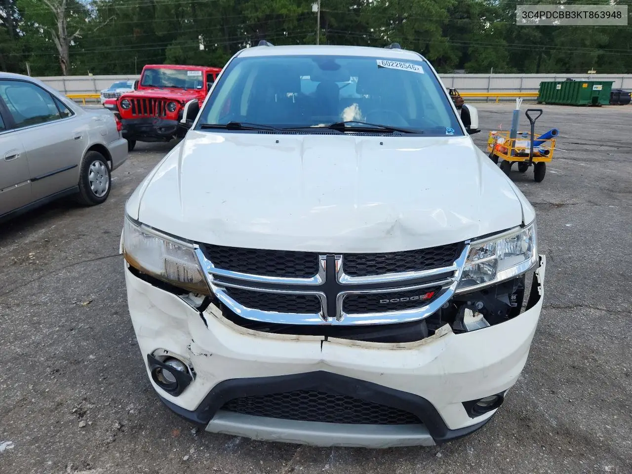 2019 Dodge Journey Se VIN: 3C4PDCBB3KT863948 Lot: 60228546