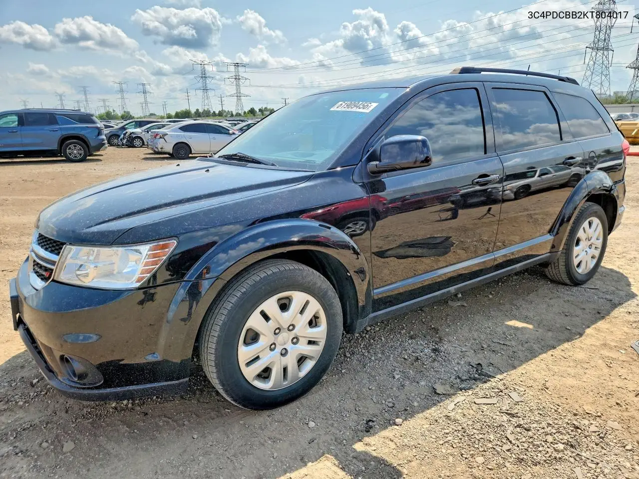 2019 Dodge Journey VIN: 3C4PDCBB2KT804017 Lot: 61909456