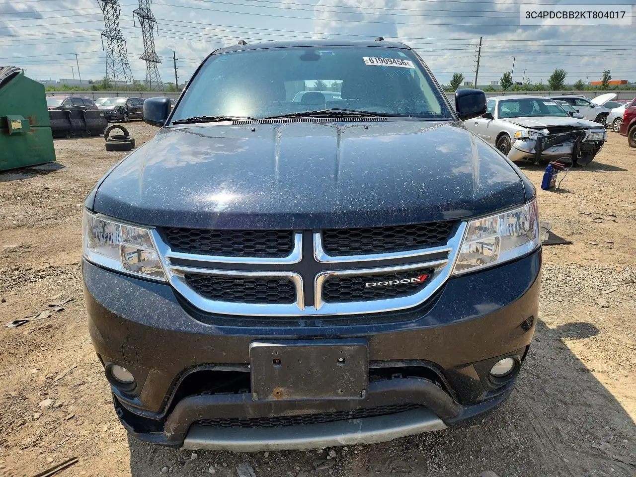 2019 Dodge Journey VIN: 3C4PDCBB2KT804017 Lot: 61909456