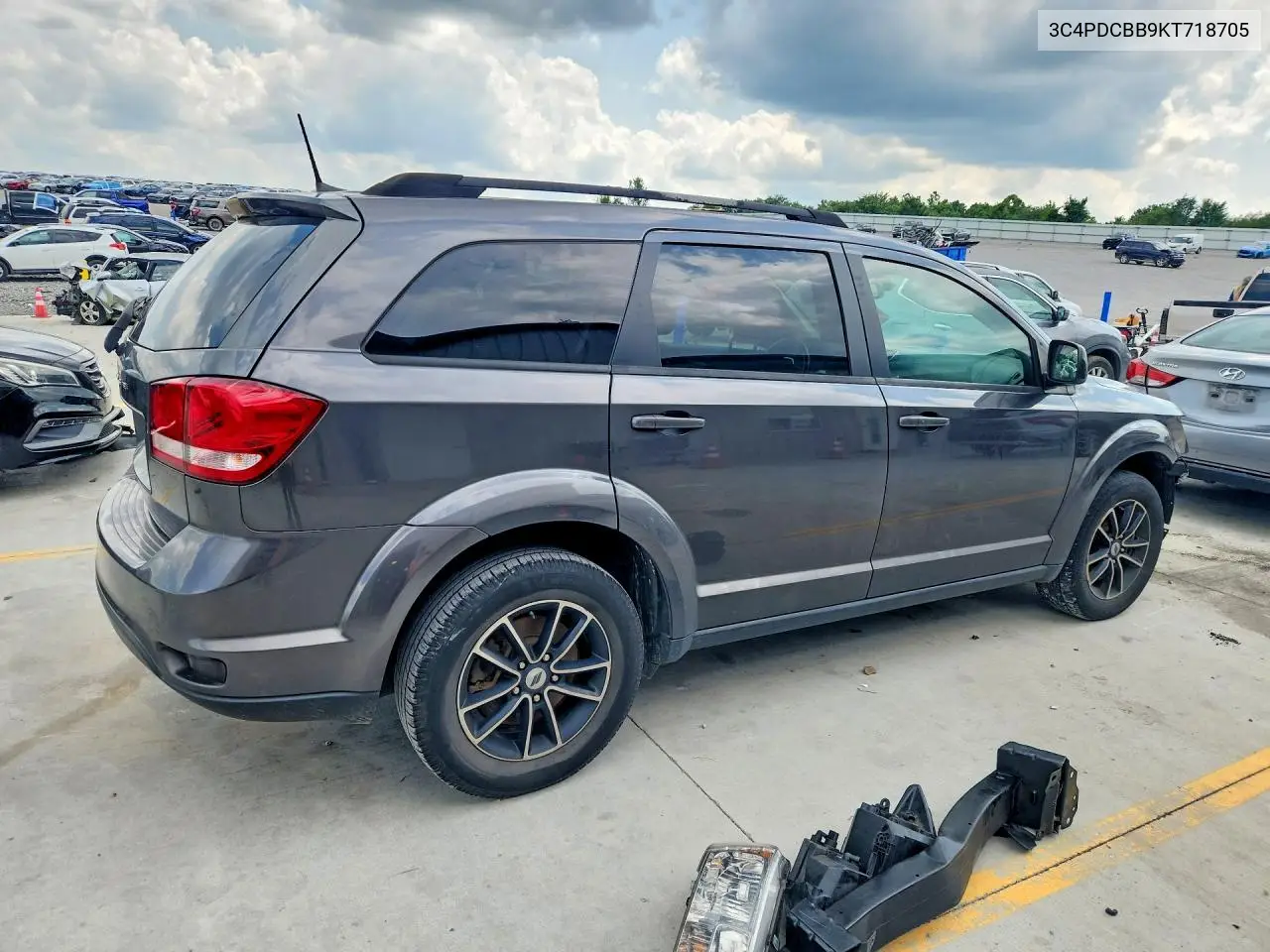 2019 Dodge Journey Se VIN: 3C4PDCBB9KT718705 Lot: 61920696