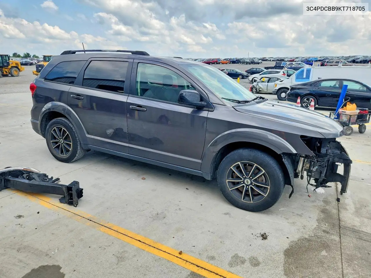 2019 Dodge Journey Se VIN: 3C4PDCBB9KT718705 Lot: 61920696