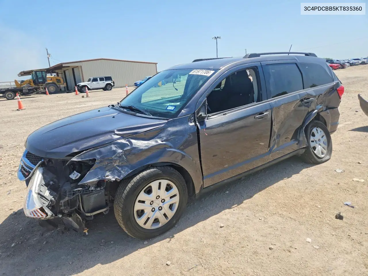 2019 Dodge Journey Se VIN: 3C4PDCBB5KT835360 Lot: 61971706