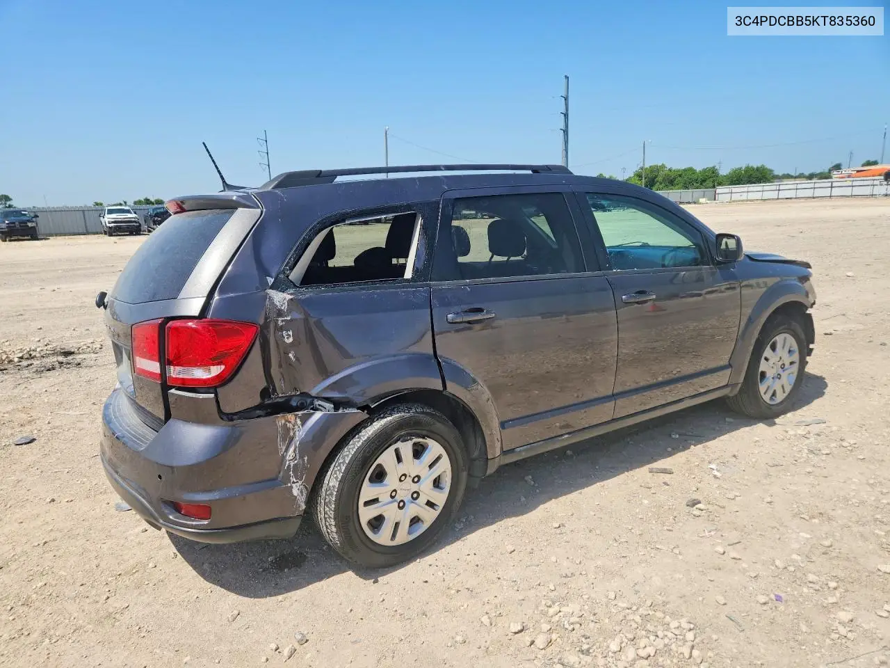 2019 Dodge Journey Se VIN: 3C4PDCBB5KT835360 Lot: 61971706