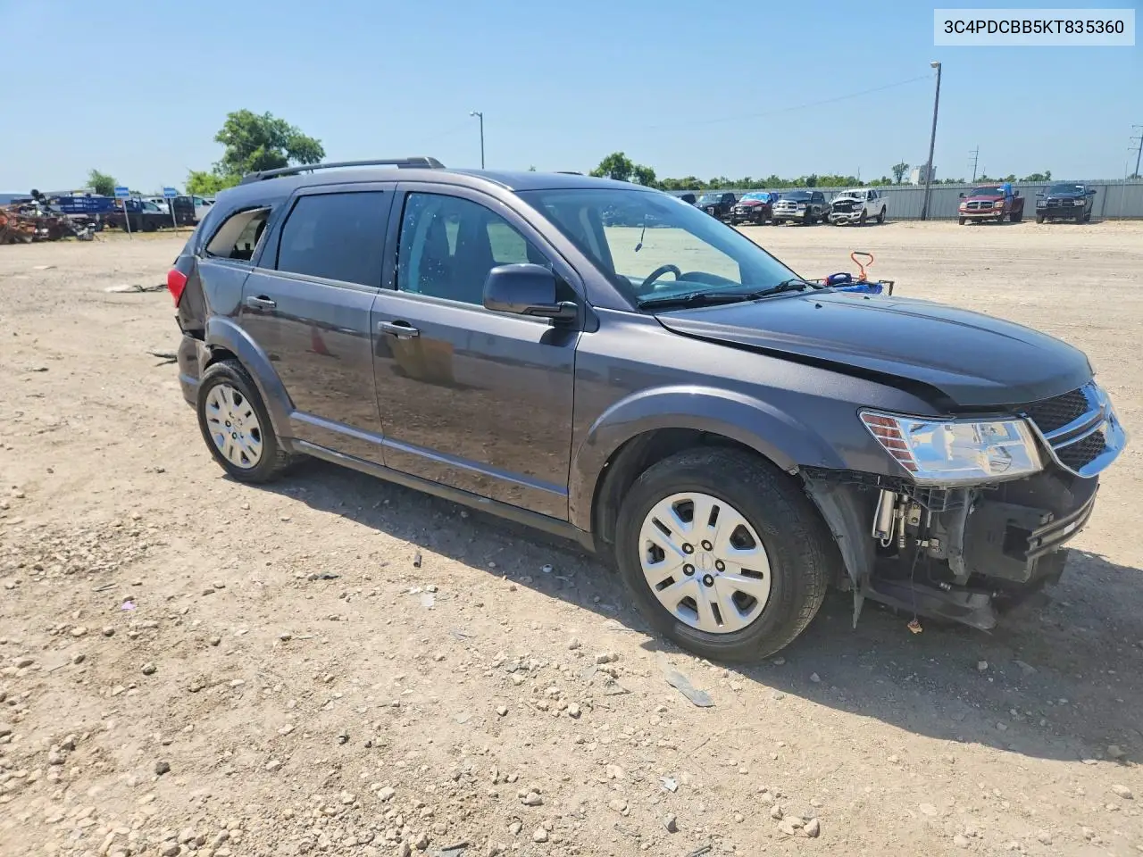 2019 Dodge Journey Se VIN: 3C4PDCBB5KT835360 Lot: 61971706