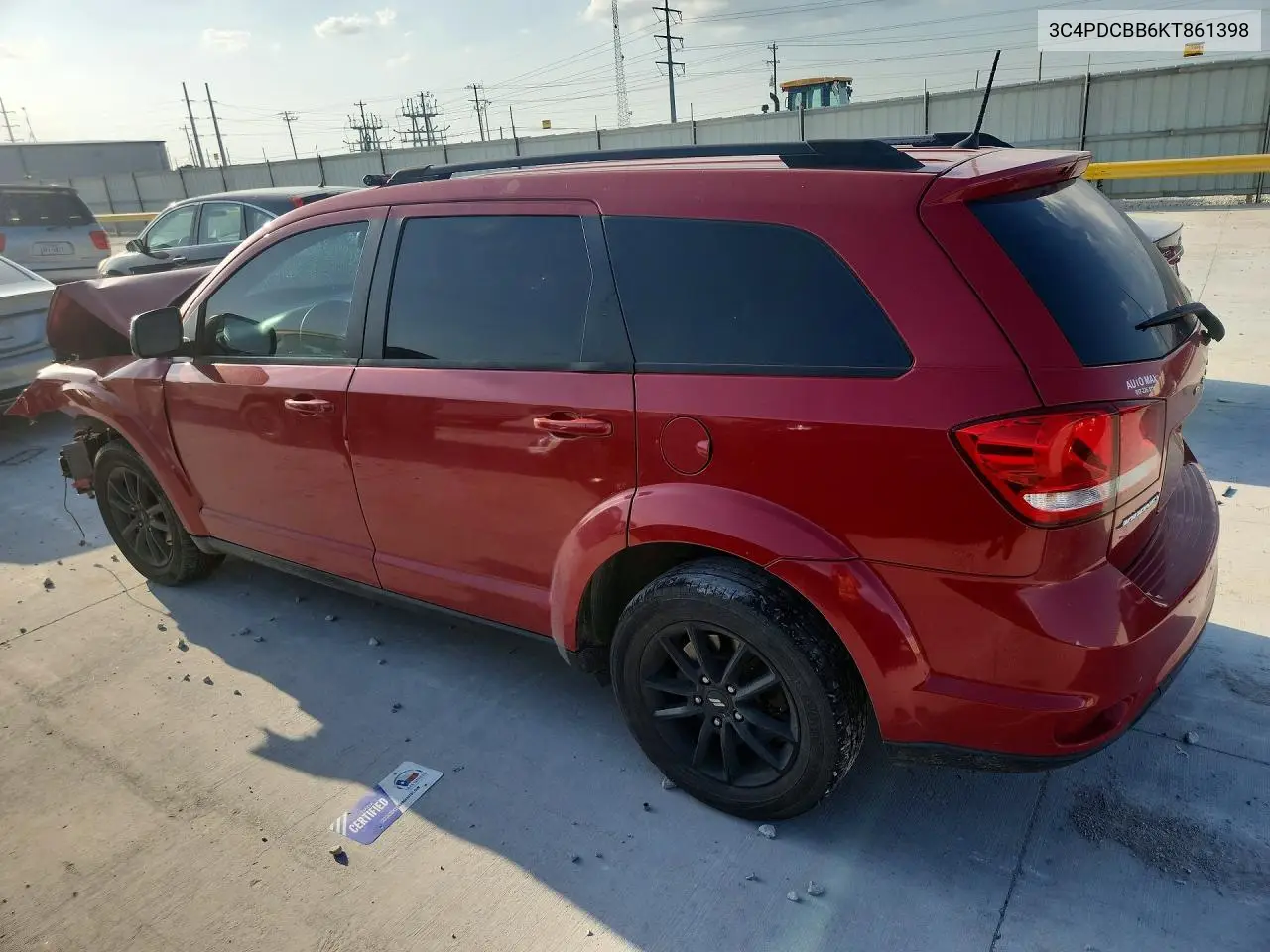 2019 Dodge Journey VIN: 3C4PDCBB6KT861398 Lot: 62288466