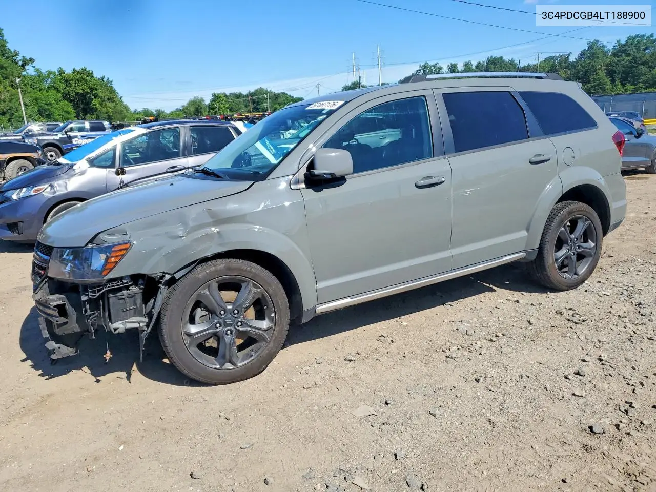 2020 Dodge Journey Crossroad VIN: 3C4PDCGB4LT188900 Lot: 57467176