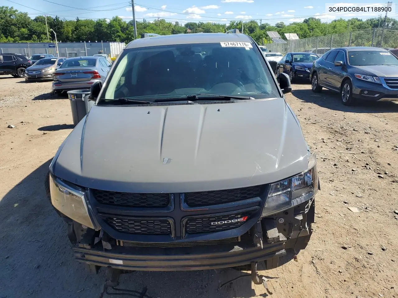 2020 Dodge Journey Crossroad VIN: 3C4PDCGB4LT188900 Lot: 57467176