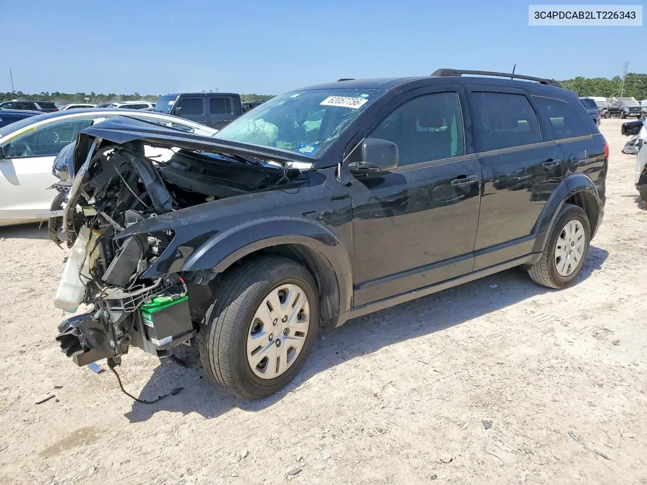 2020 Dodge Journey Se VIN: 3C4PDCAB2LT226343 Lot: 62057756