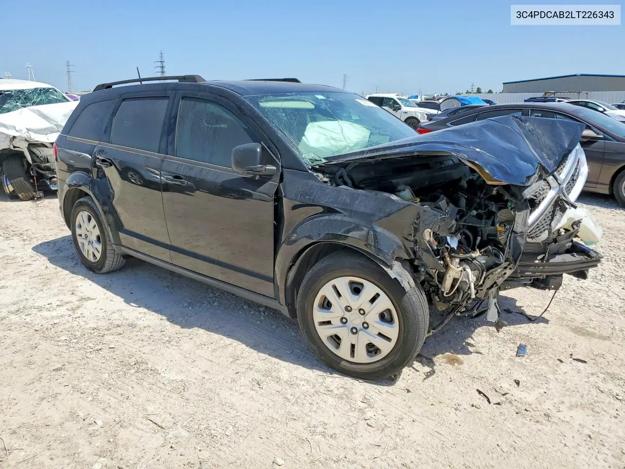 2020 Dodge Journey Se VIN: 3C4PDCAB2LT226343 Lot: 62057756