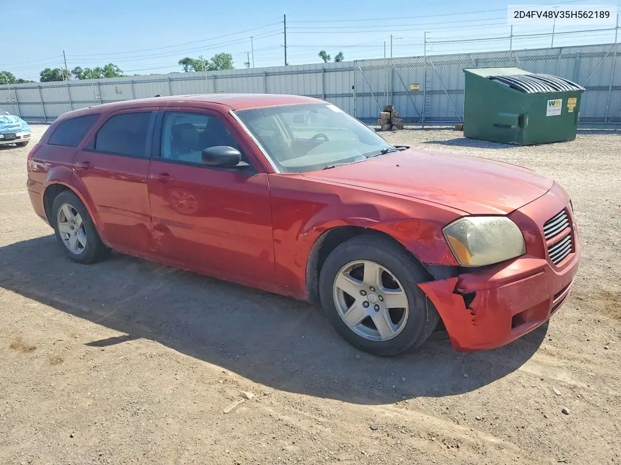 2005 Dodge Magnum Sxt VIN: 2D4FV48V35H562189 Lot: 55299446