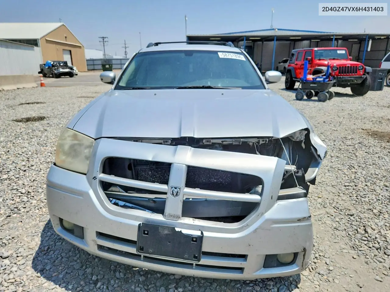 2006 Dodge Magnum Sxt VIN: 2D4GZ47VX6H431403 Lot: 58751896