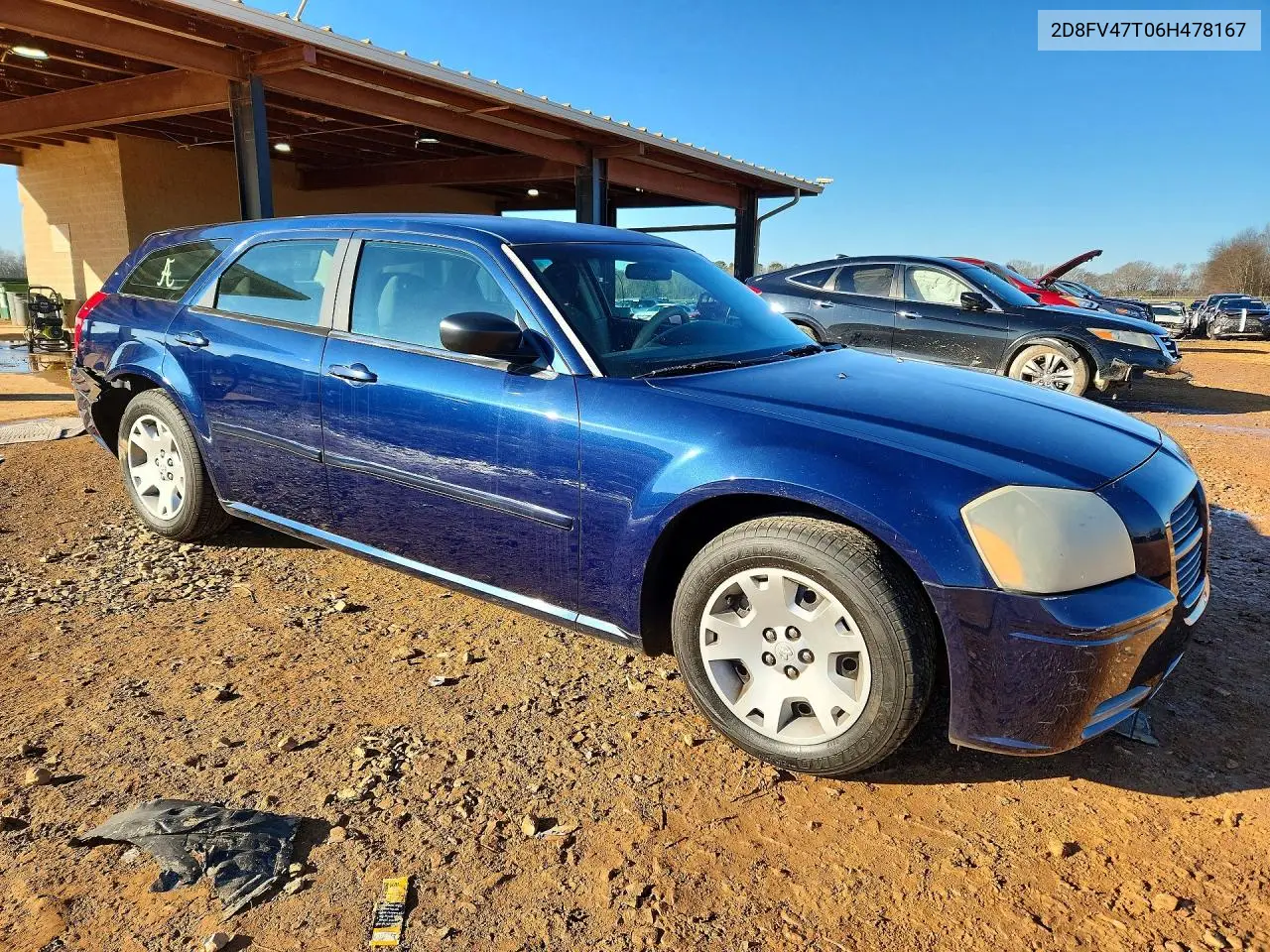 2006 Dodge Magnum VIN: 2D8FV47T06H478167 Lot: 76451535