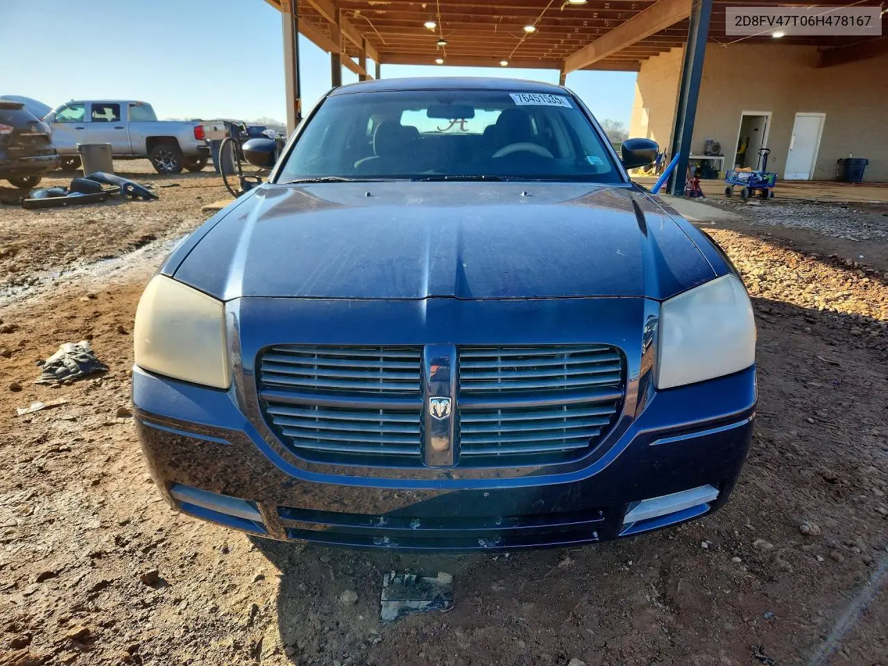 2006 Dodge Magnum VIN: 2D8FV47T06H478167 Lot: 76451535