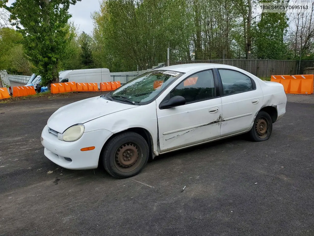 2000 Dodge Neon Base VIN: 1B3ES46C6YD695163 Lot: 50469606