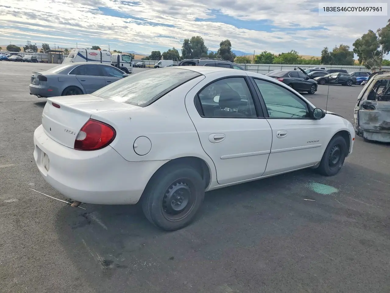 2000 Dodge Neon Base VIN: 1B3ES46C0YD697961 Lot: 61938426