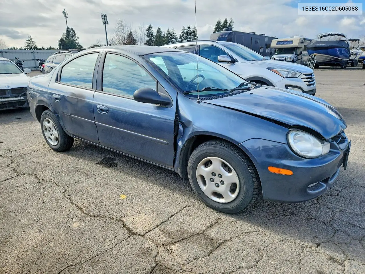 2002 Dodge Neon S VIN: 1B3ES16C02D605088 Lot: 78312045