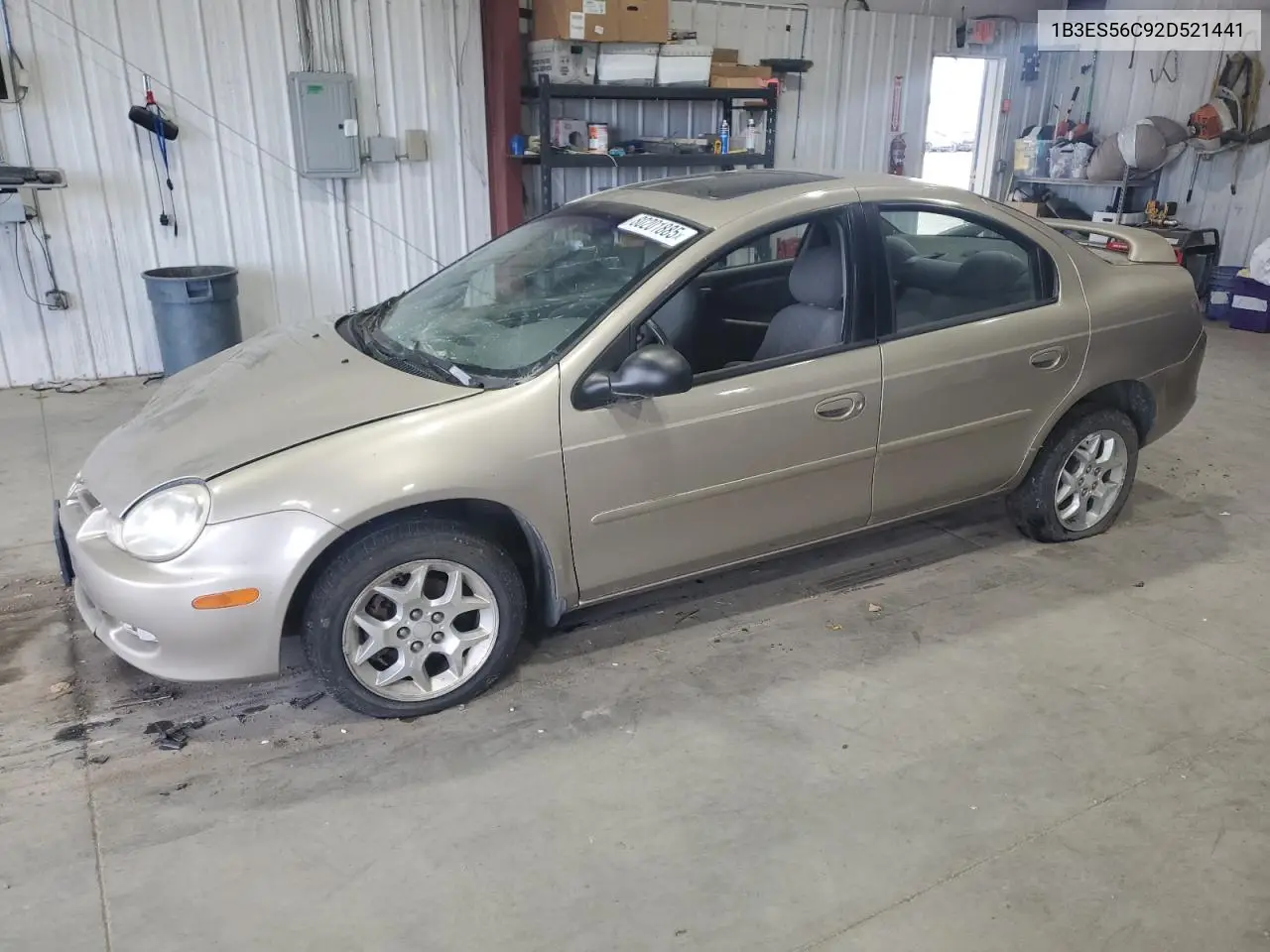 2002 Dodge Neon Es VIN: 1B3ES56C92D521441 Lot: 80201885