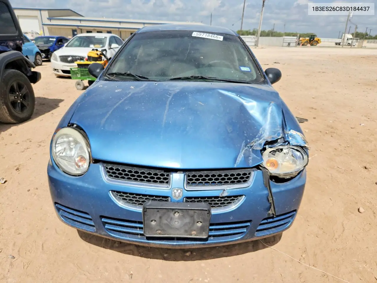 2003 Dodge Neon VIN: 1B3ES26C83D184437 Lot: 59718466
