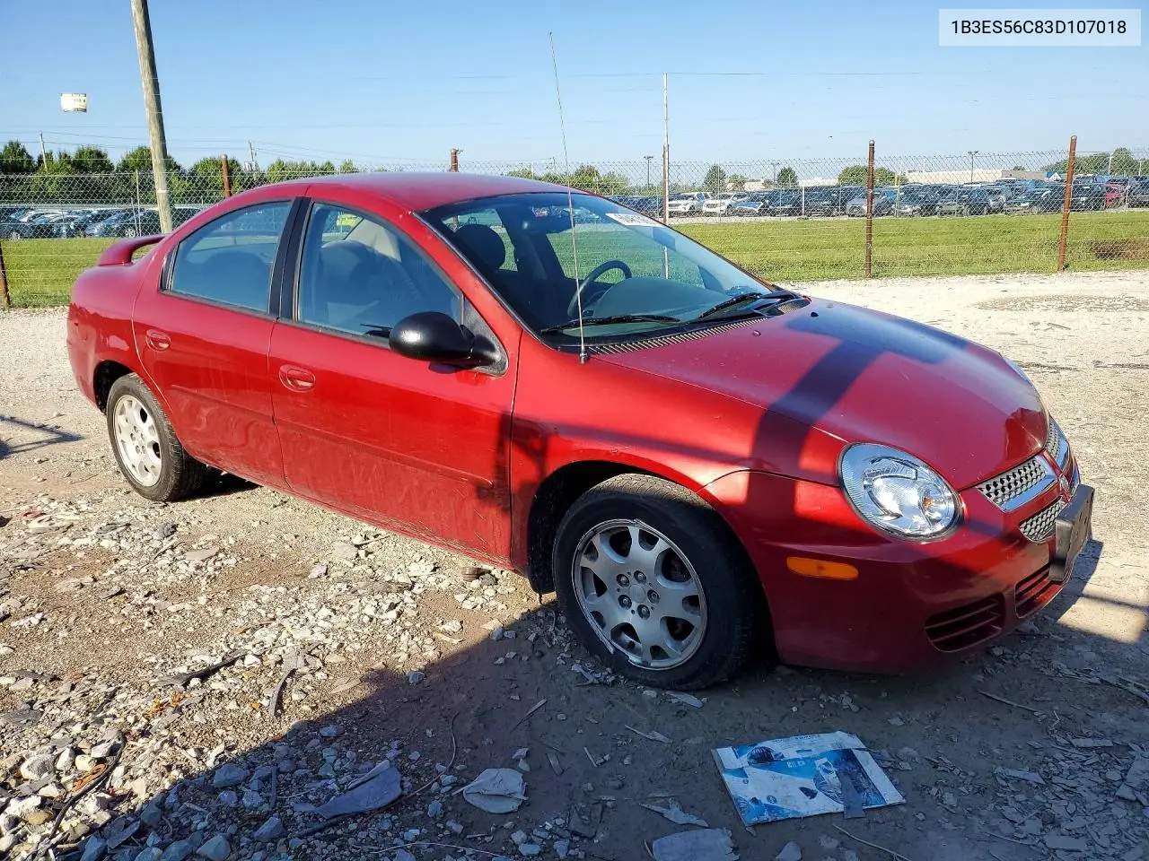 2003 Dodge Neon Sxt VIN: 1B3ES56C83D107018 Lot: 60461066