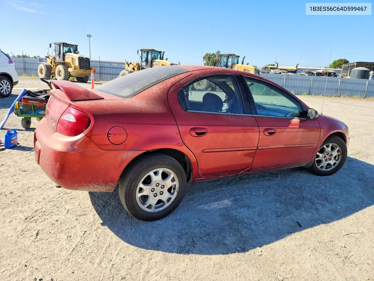 2004 Dodge Neon Sxt VIN: 1B3ES56C64D599467 Lot: 61165356