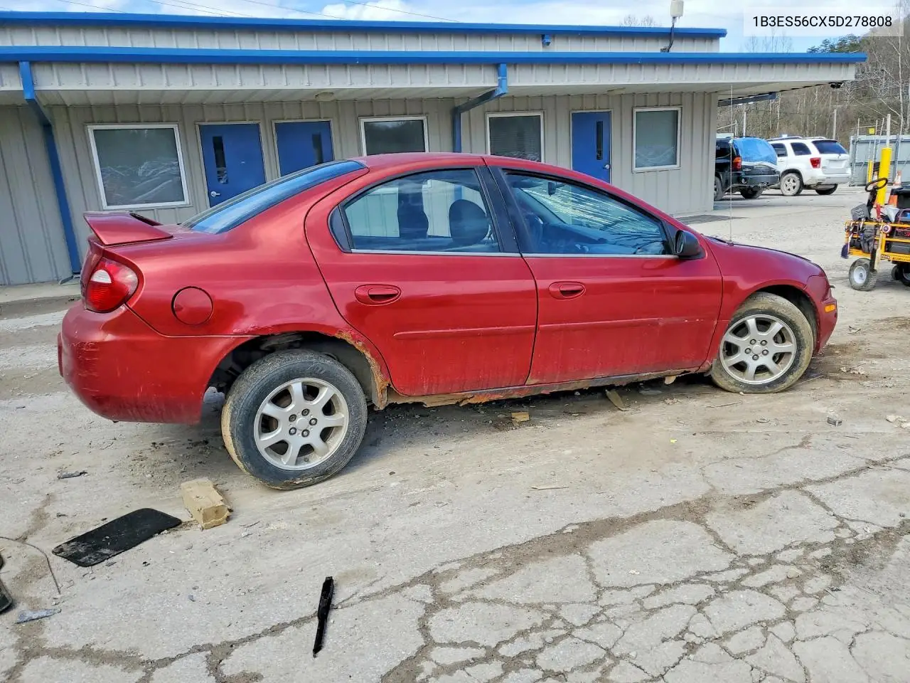 2005 Dodge Neon VIN: 1B3ES56CX5D278808 Lot: 46852296