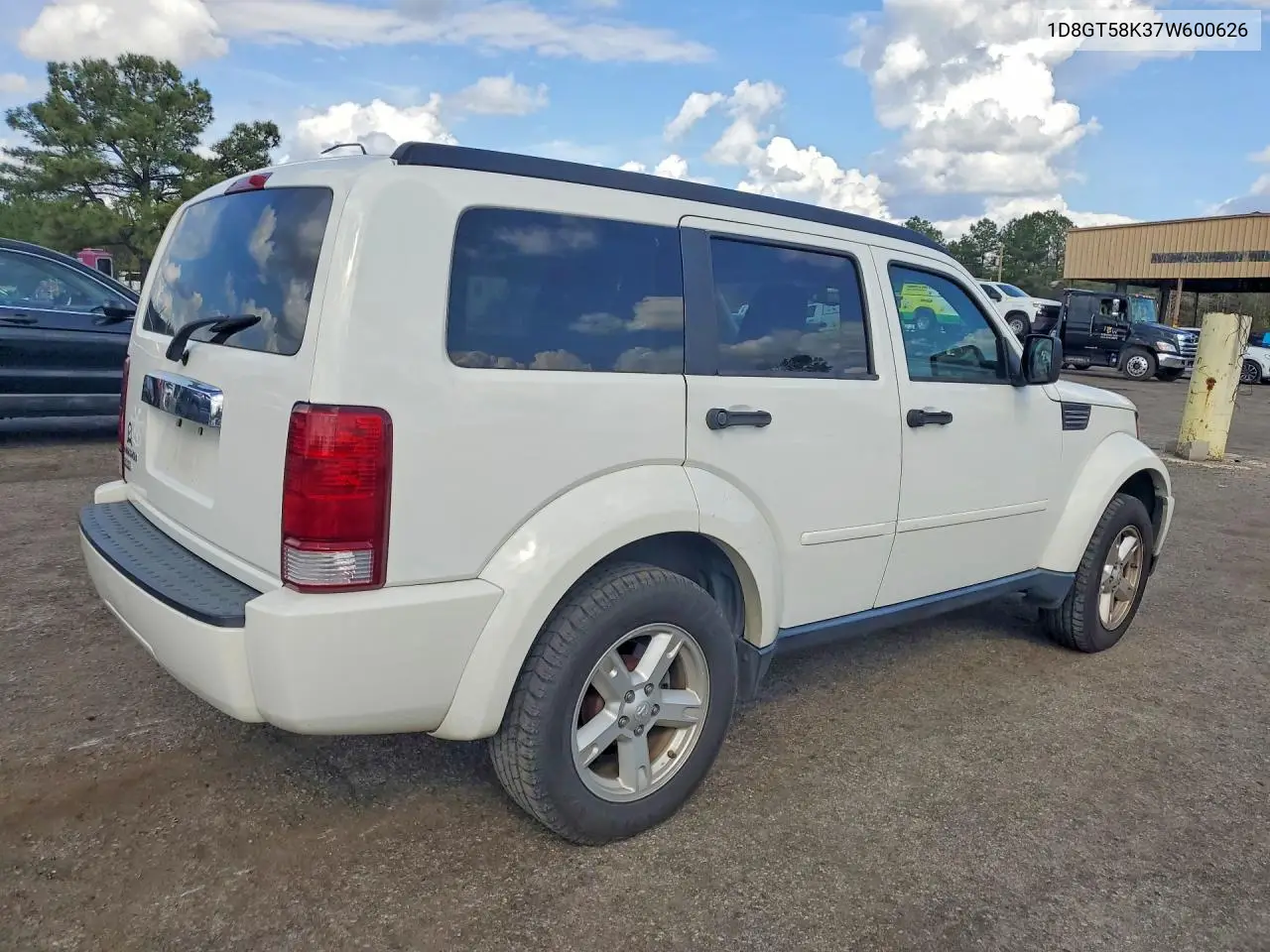 2007 Dodge Nitro Slt VIN: 1D8GT58K37W600626 Lot: 41945976