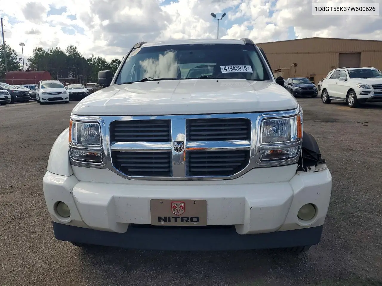 2007 Dodge Nitro Slt VIN: 1D8GT58K37W600626 Lot: 41945976