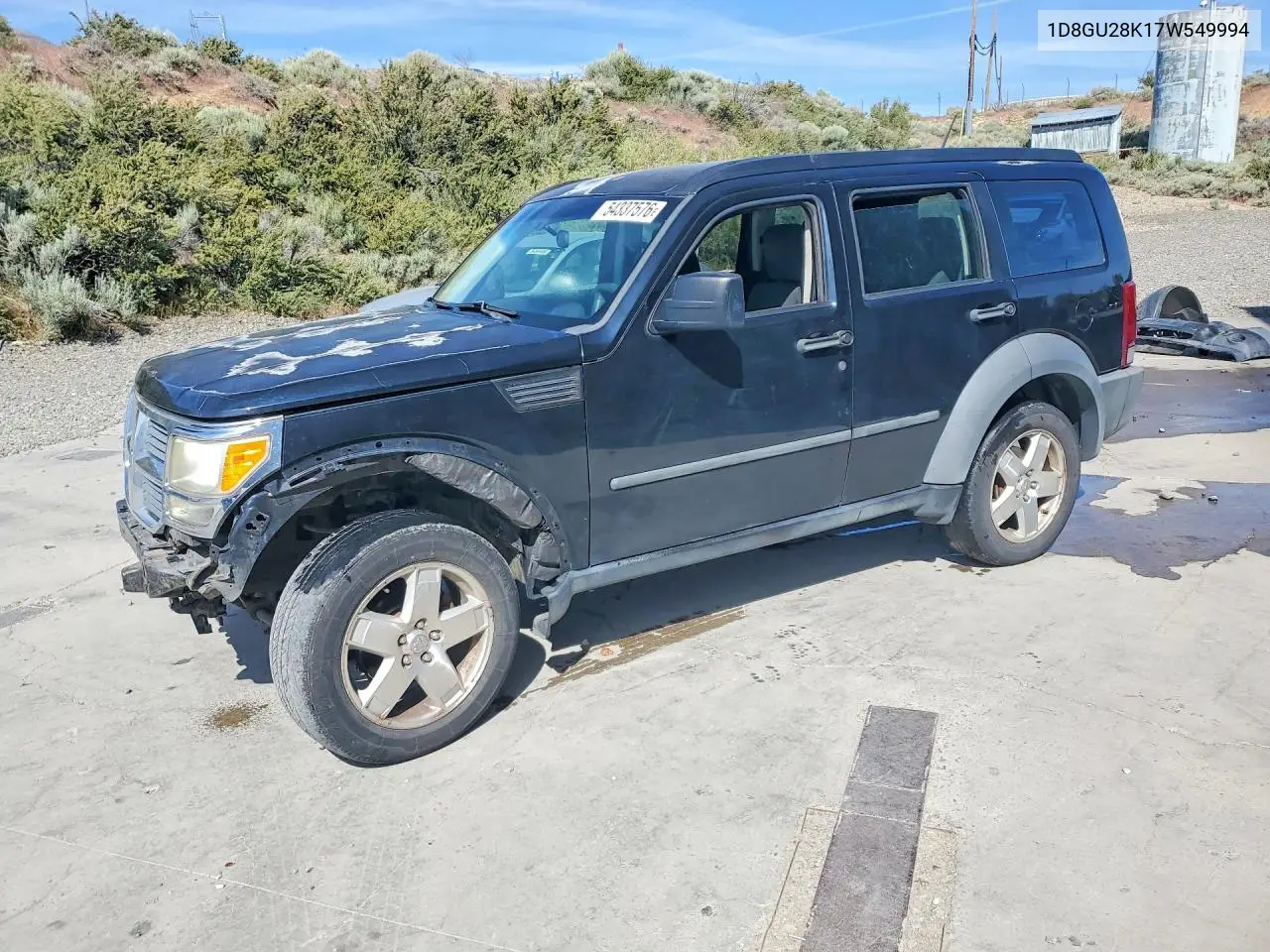 2007 Dodge Nitro Sxt VIN: 1D8GU28K17W549994 Lot: 54337576
