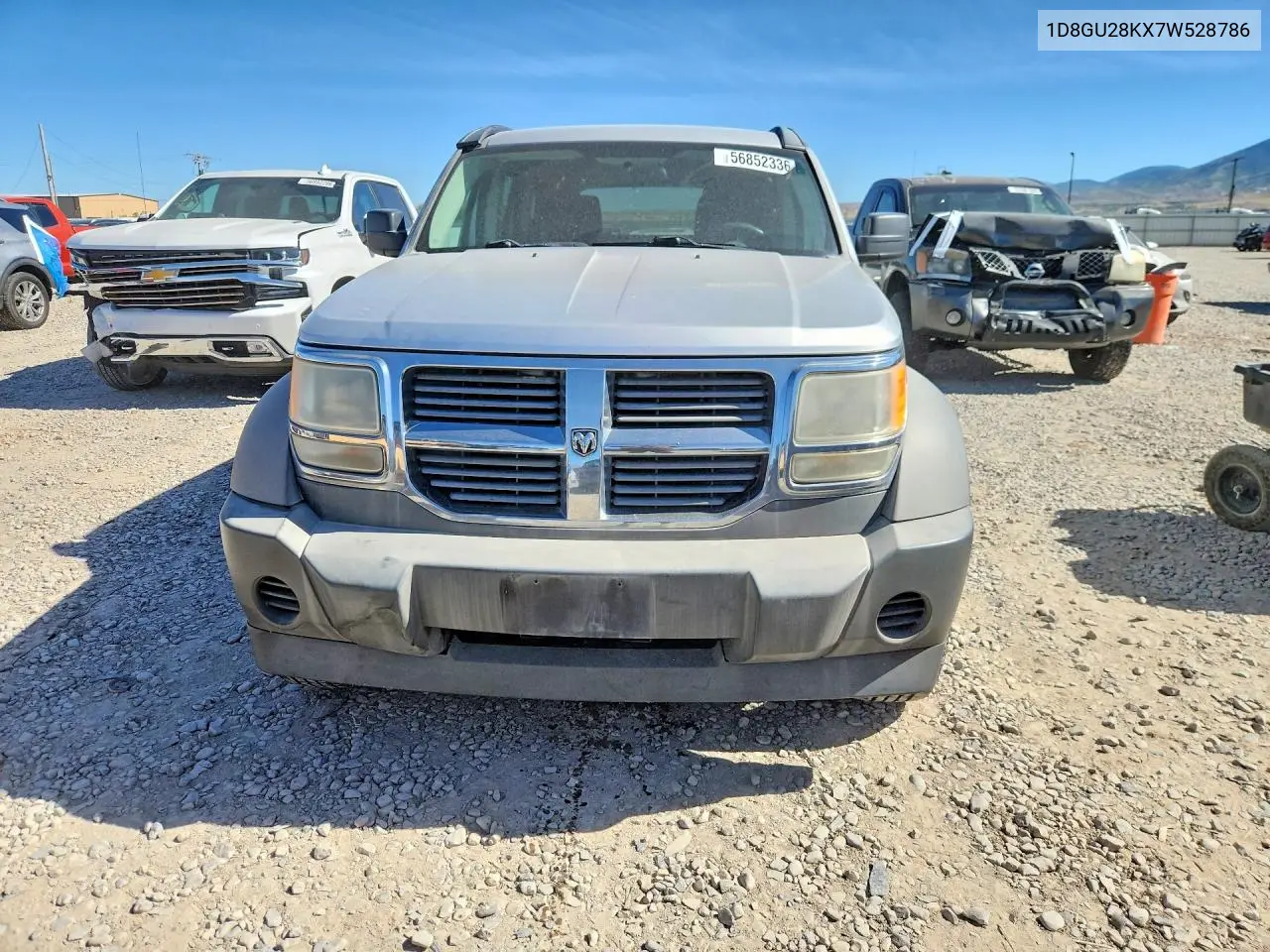2007 Dodge Nitro Sxt VIN: 1D8GU28KX7W528786 Lot: 56852336