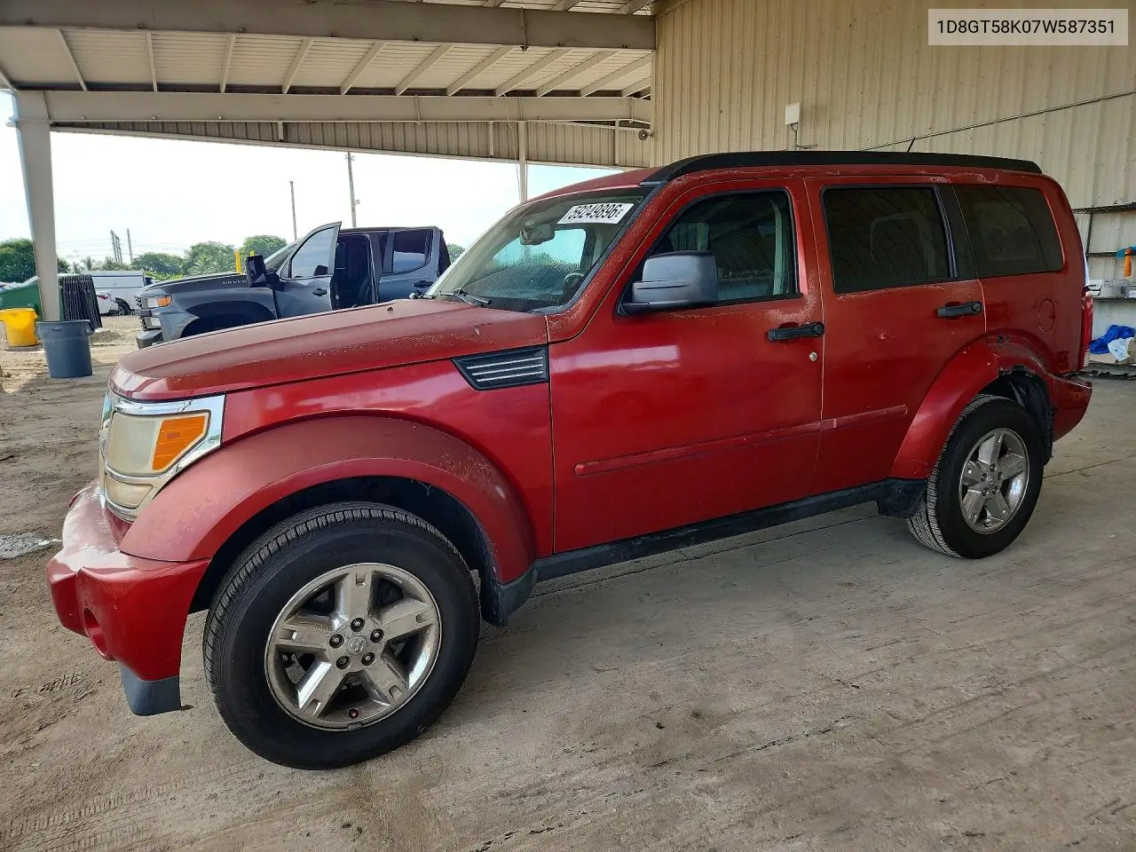 2007 Dodge Nitro Slt VIN: 1D8GT58K07W587351 Lot: 59249896