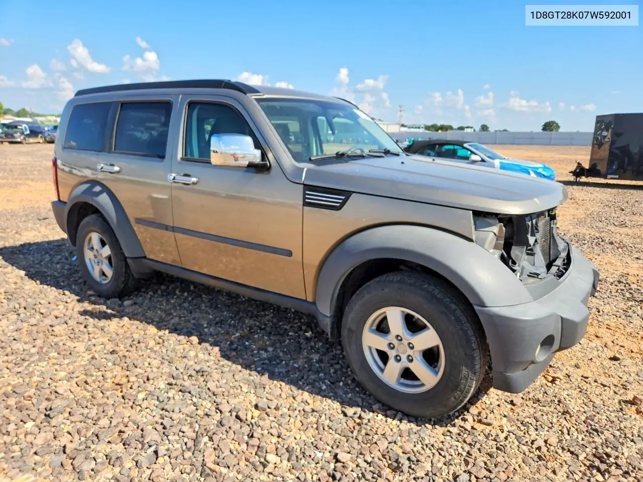 2007 Dodge Nitro Sxt VIN: 1D8GT28K07W592001 Lot: 59779316