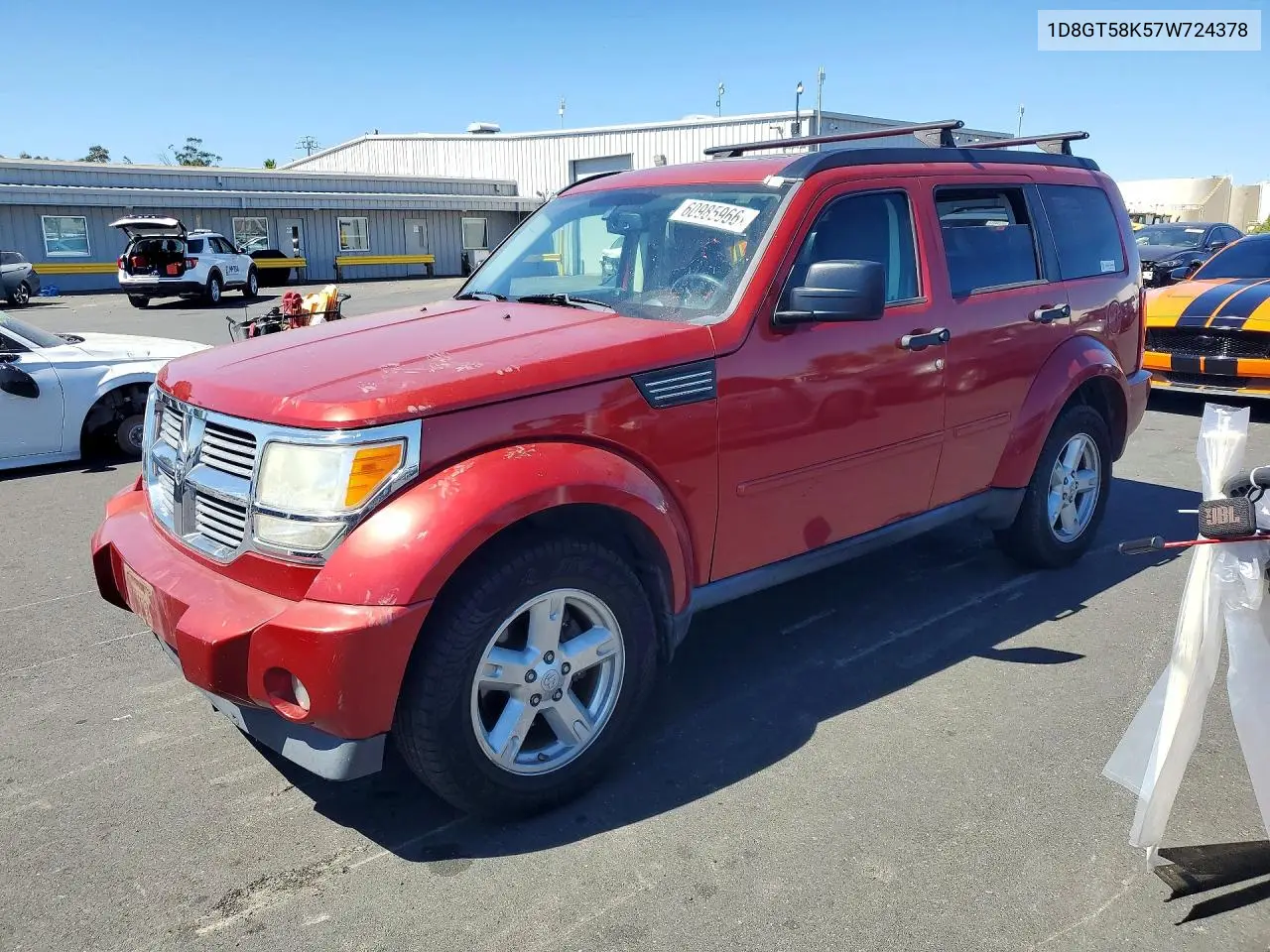 2007 Dodge Nitro Slt VIN: 1D8GT58K57W724378 Lot: 60985966