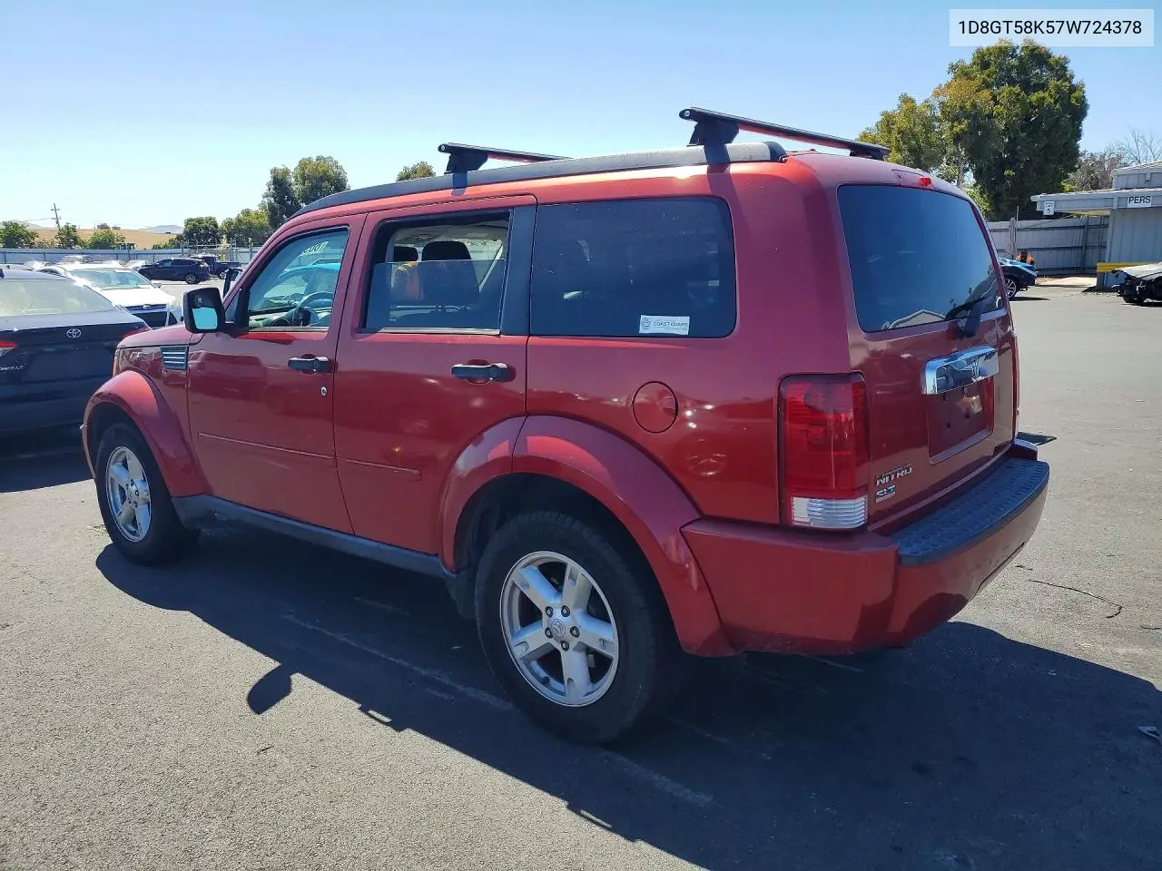 2007 Dodge Nitro Slt VIN: 1D8GT58K57W724378 Lot: 60985966