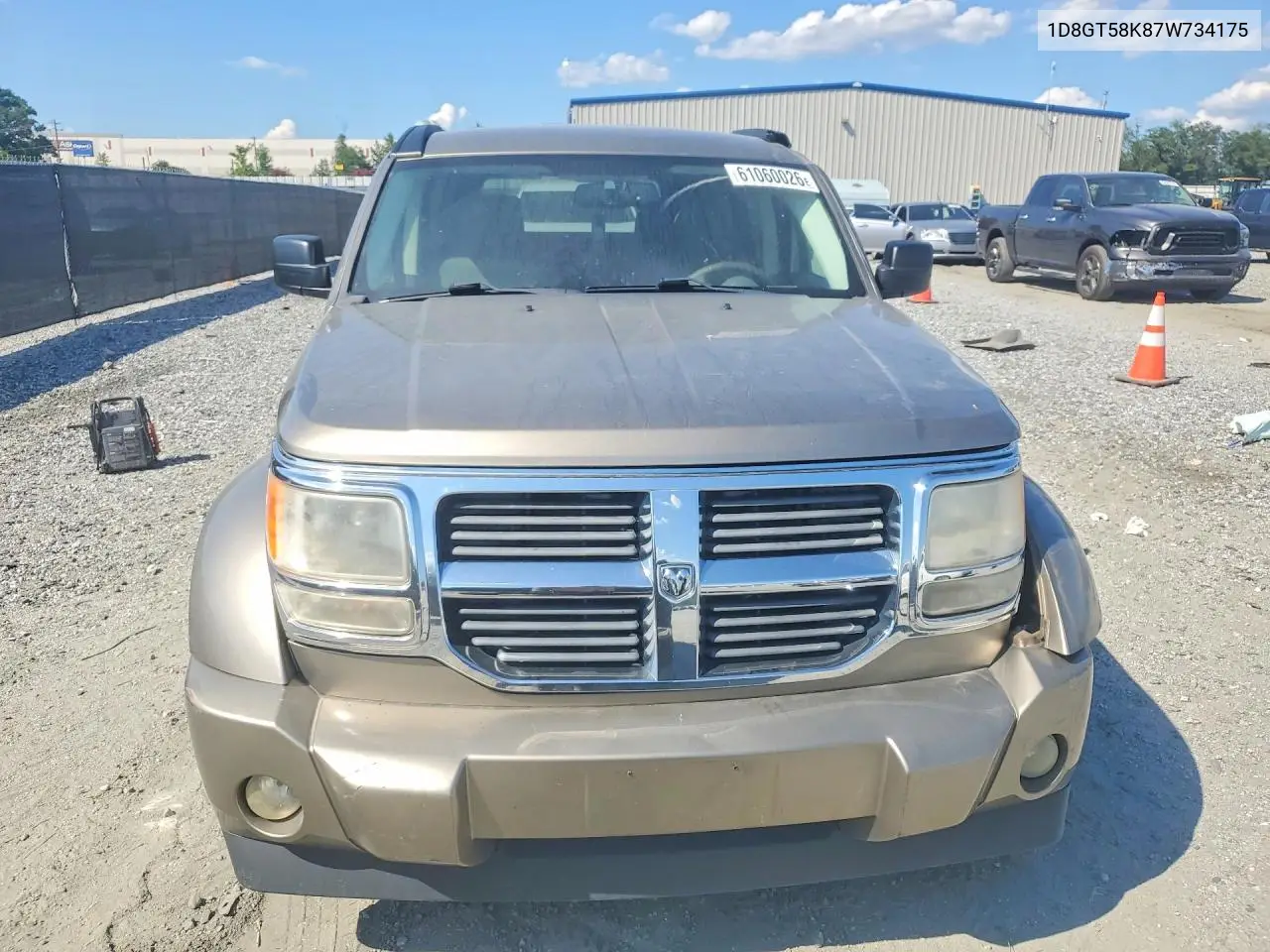 2007 Dodge Nitro Slt VIN: 1D8GT58K87W734175 Lot: 61060026