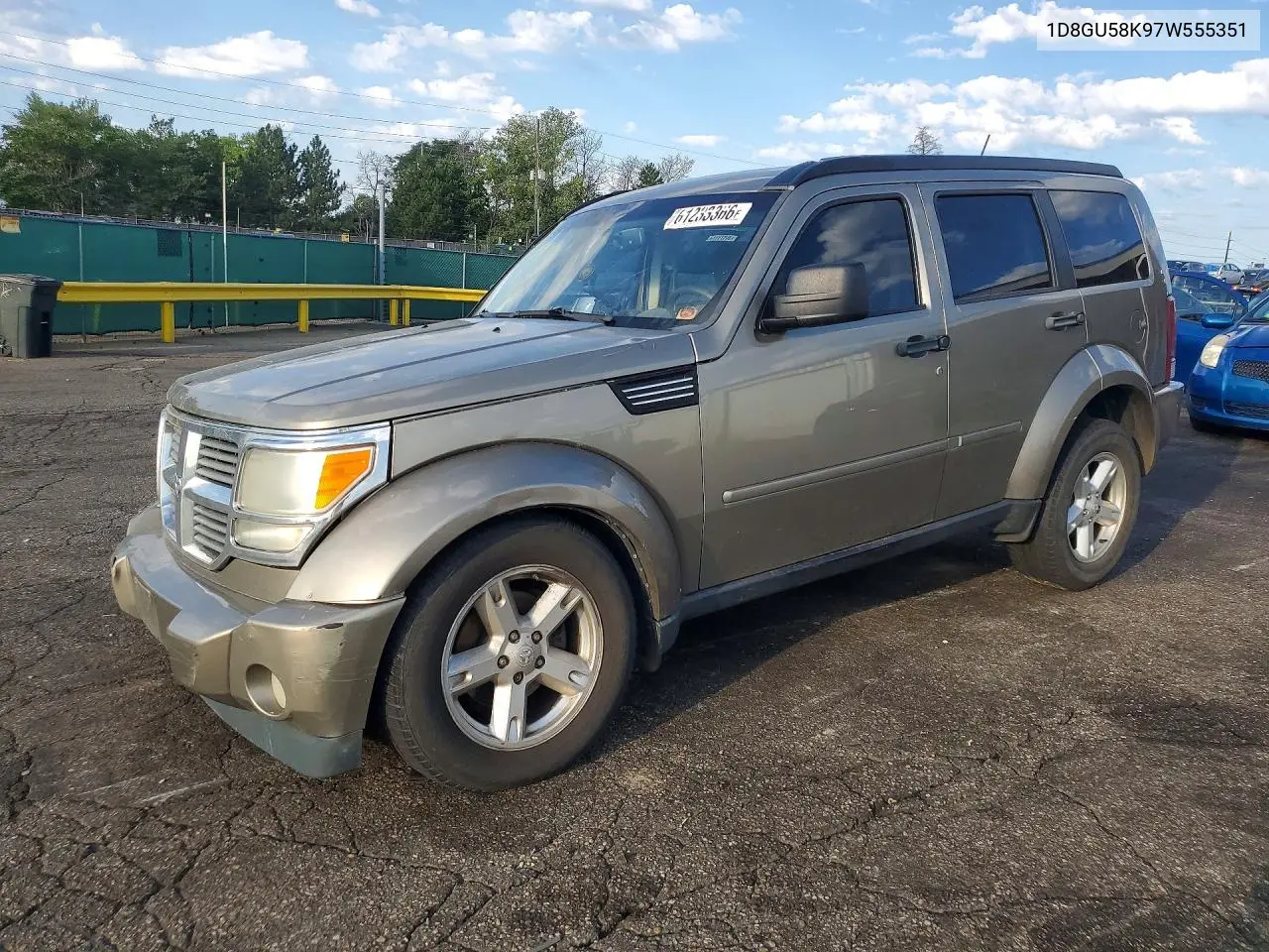 2007 Dodge Nitro Slt VIN: 1D8GU58K97W555351 Lot: 61233366