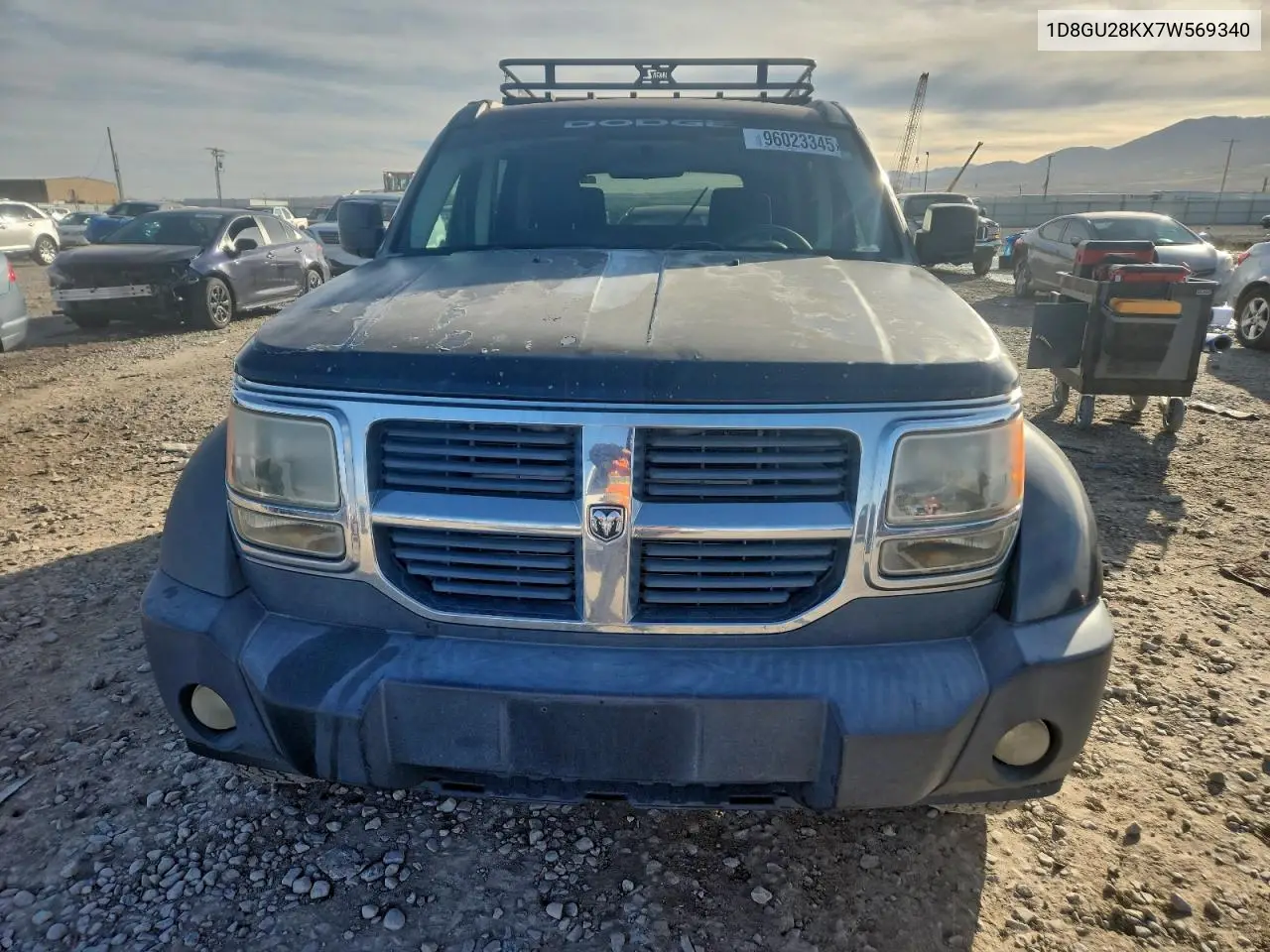 2007 Dodge Nitro Sxt VIN: 1D8GU28KX7W569340 Lot: 96023345