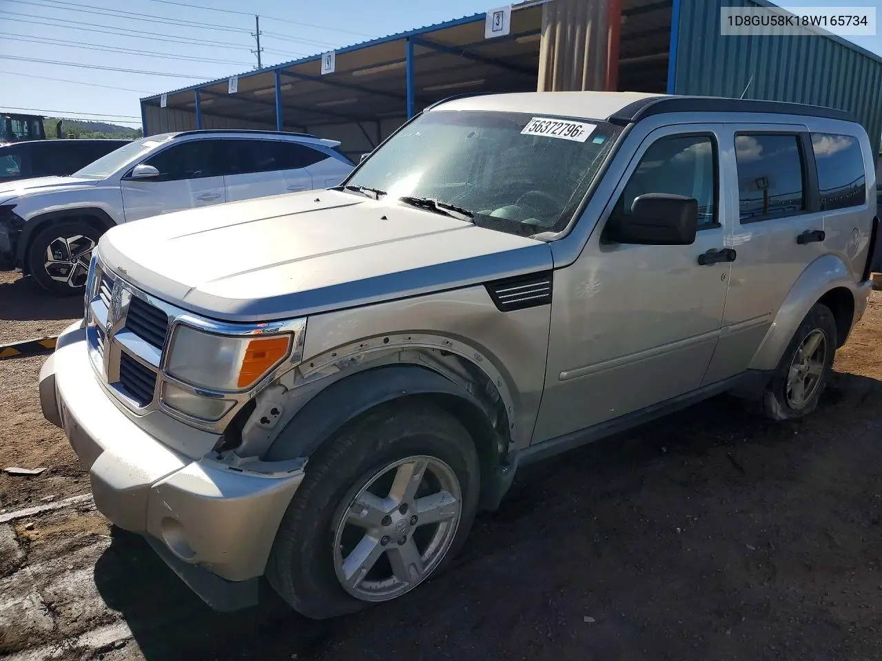 2008 Dodge Nitro Slt VIN: 1D8GU58K18W165734 Lot: 56372796