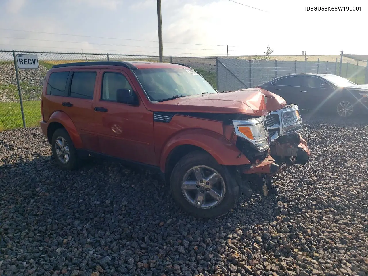2008 Dodge Nitro Slt VIN: 1D8GU58K68W190001 Lot: 56883336